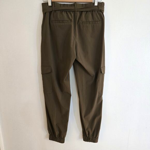 Banana Republic Factory Travel Stretch Pants Size S Olive Green Cargo Pockets - Picture 2 of 9